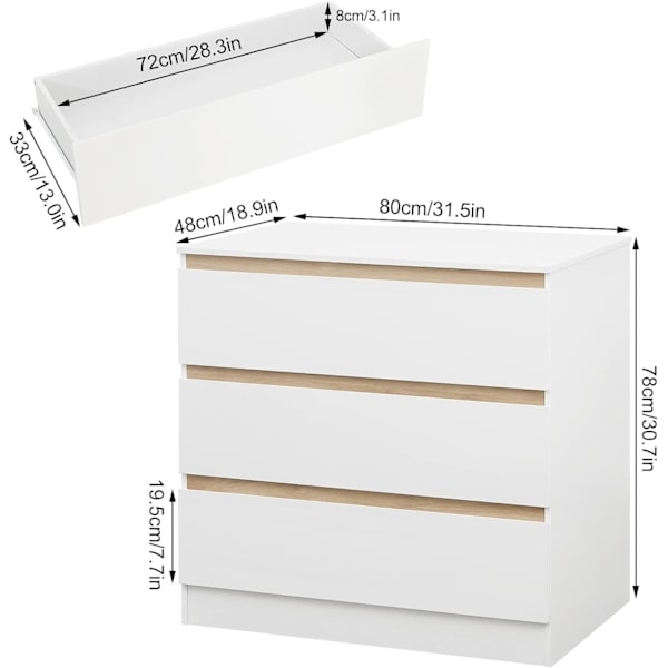 Rootz 2-i-1 puslebord - Vuggekommode - Opbevaringsenhed - Komfortabel højde - Sikkert design - Rigelig opbevaring - 80 cm x 48 cm x 78 cm