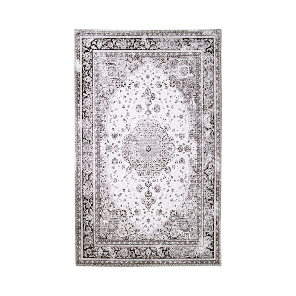 Rootz Havana Rug - Classic Carpet - Soft Chenille - Tidlös elegans - 160x230cm - Svart/vitt
