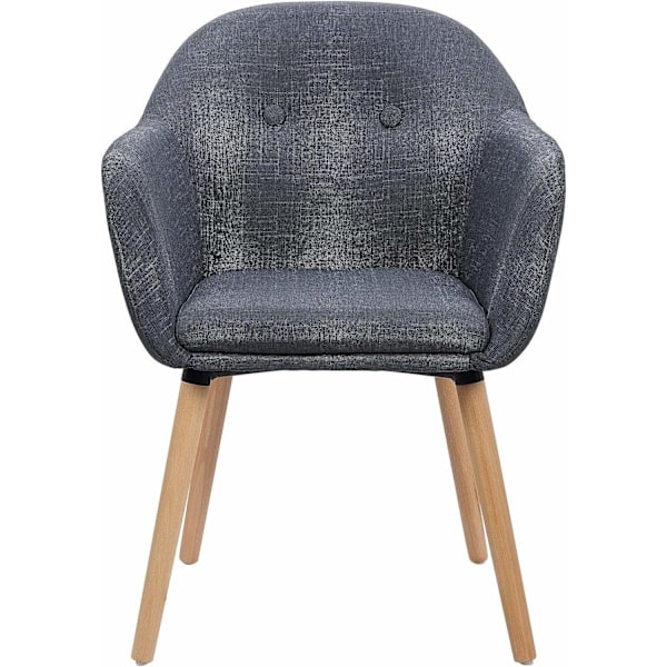 Rootz Ergonomic Chair - Kontorstol - Lounge Chair - Komfortabel linnedpolstring - Holdbare massive træben - Alsidigt design - 40cm x 40cm x 82cm