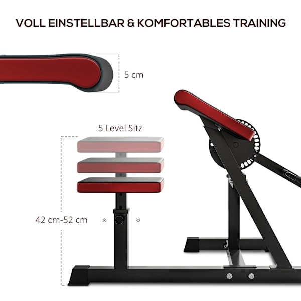 Rootz Curl Bench Machine - Bicep Curl Station - Triceps Extension - Anpassningsbar träning - 25 vinkelinställningar - Viktplattor - Kompakt design - 1