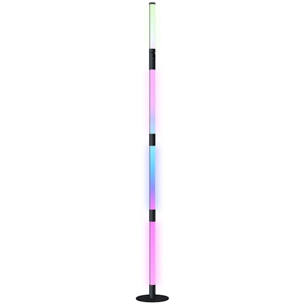 Rootz LED -lattiavalaisin - pohjavalaisin - Värinvaihtovalo - Musiikin synkronointi - 18 cm x 159,5 cm - kaukosäädin ja app -musta