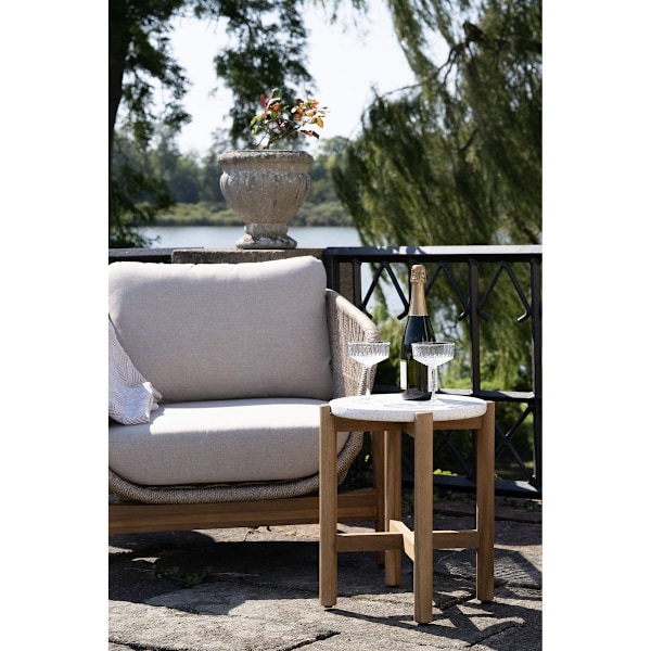 Rootz Terracina -pöytä - Acacia Wood Table - Pyöreä oleskelupöytä - Kestävä ja helppo puhdistaa - ø37x46cm