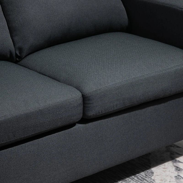 Rootz Sofa - Hjørnesofa - Stofsofa - Hjørnesofasæt - L-Shape Sofa - Mørkegrå - 197 x 139 x 91 cm
