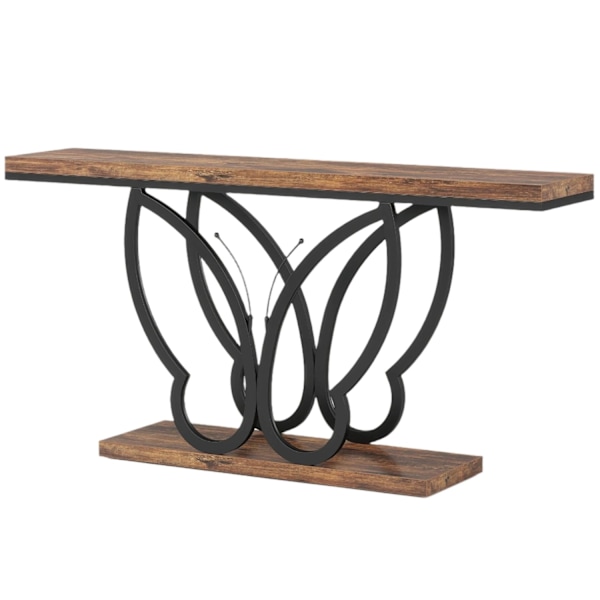 Rootz-konsolipöytä - Eteisen pöytä - Eteinen pöytä - Kestävä puu/metallirunko - 140cm x 30cm x 80cm