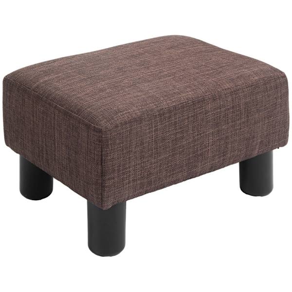 Rootz stilfuld skammel med stofbetræk - Fodstøtte - Sofabord - Komfortabel siddeplads - Alsidig brug - Gulvbeskyttelse - 40W x 30D x 24H cm - Linnedst