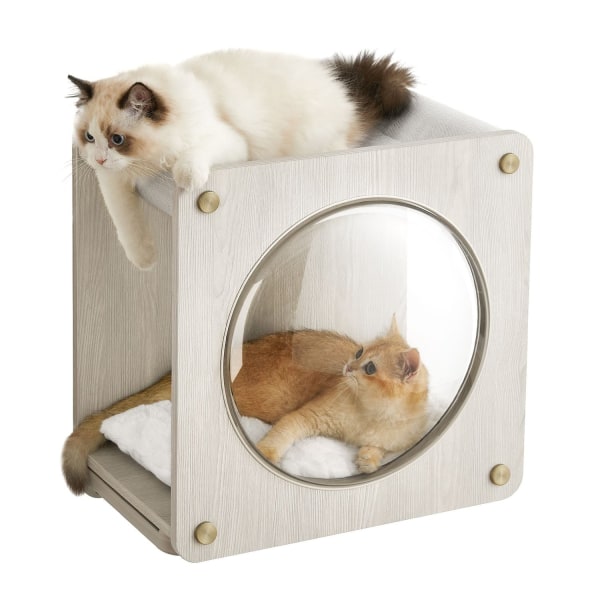 Rootz Cat Cave - Pet Bed - Kitty House - Spånplade - Plys - Bomu