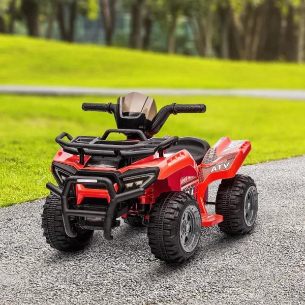 Rootz børne-elkøretøj - Mini Elektrisk Quad - Børnemotorcykel - Elektrisk ATV-klapvogn - Elektrisk Quad For 18-36 måneder - Rød - 70 x 42 x 45 cm