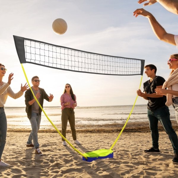 Rootz SPORTNOW 3-delt sæt Badmintonnetsæt - Volleyballnetsæt - Bærbart sportsnet - Højdejusterbart - Praktisk opbevaring - 400 cm x 22,4 cm x 155 cm -