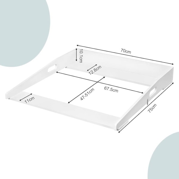 Rootz skötunderlägg - Baby Change - Blöjebyte - MDF - Säkert material - 70cm x 75cm x 10cm