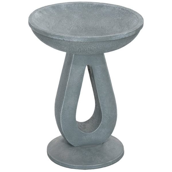 Rootz Bird Bath Water Drinker - Havefugleføder - Udendørs fuglebassin - Elegant design - Holdbar harpiks - Multifunktionel - 40 cm x 40 cm x 51 cm - G