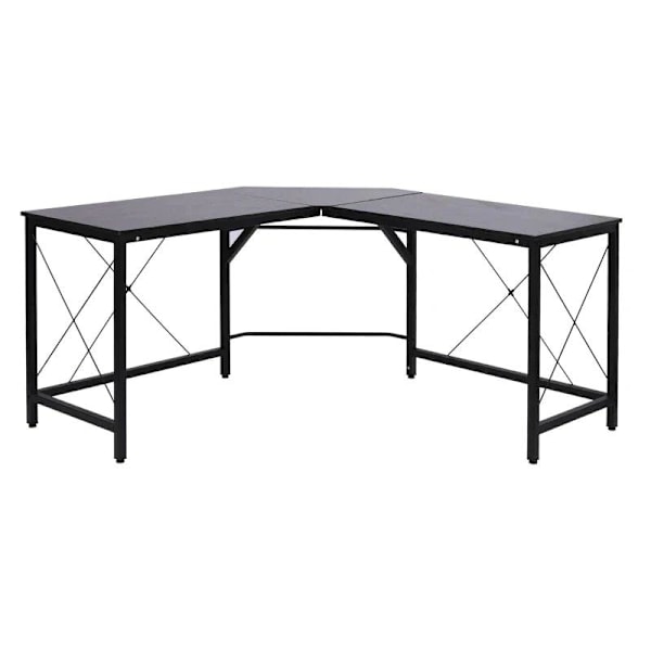 Rootz Skrivbord - Kontorsskrivbord - Spelbord - L Shape Skrivbord - Svart - 150 x 150 x 76 cm