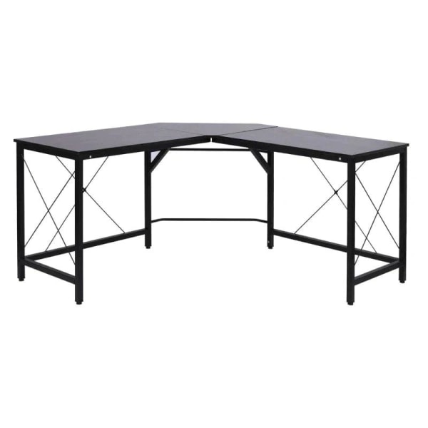 Rootz Skrivebord - Kontorbord - Spillebord - L Shape Skrivebord - Sort - 150 x 150 x 76 cm