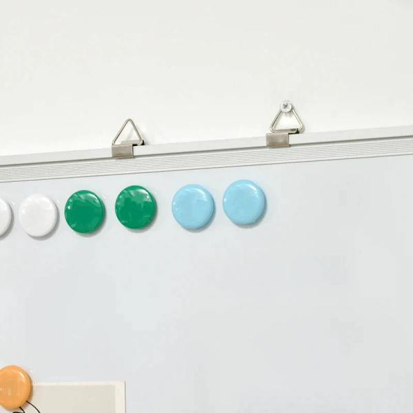 Rootz Whiteboard - Magnettavle - Notetavle - Inklusiv tilbehør - 4 kuglepenne - 1 svamp - 10 magneter - Aluminiumsramme - Hvid + Sølv - 90L x 1,8B x 6