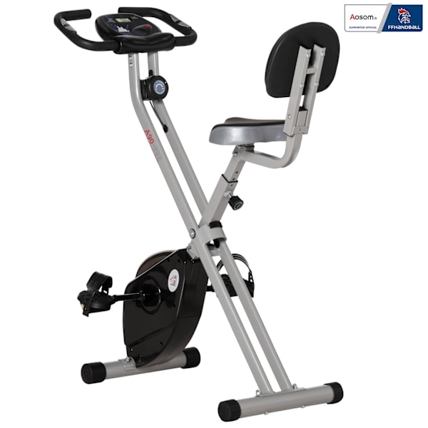 Rootz Foldbar magnetisk träningscykel - Fitness Bike - Hemtränare - Justerbar sadel - 43L x 97W x 109H cm