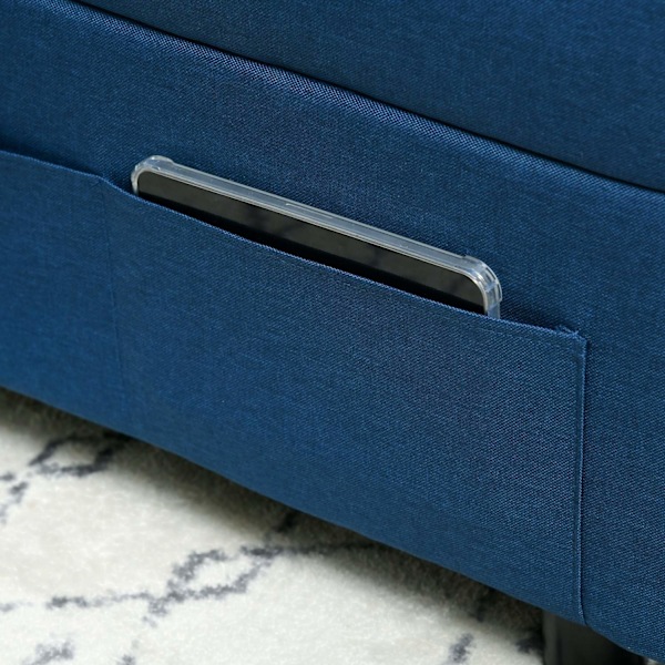 Rootz 3 -i -1 foldestol seng - hvilestol - chaise longue - justerbar ryglæn - 65,5L x 104W x 81H cm - bærbar med hjul og sidelomme