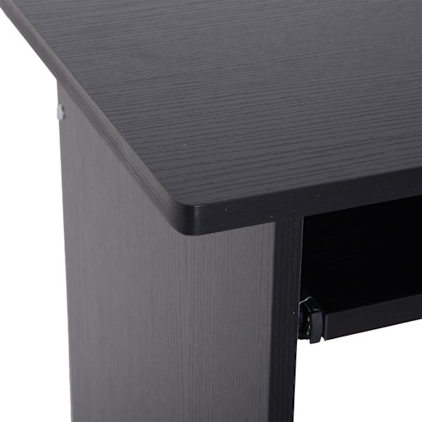 Rootz Desk - Computer Table - Extendable Tabletop - Office Table - PC Table - Black/White - Processed Wood