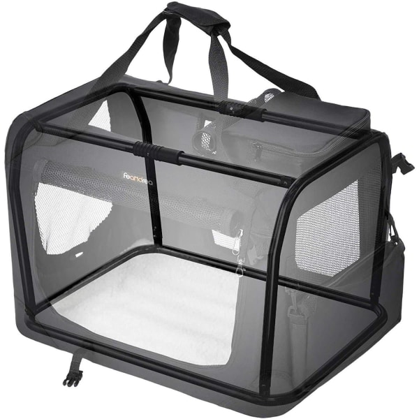 Rootz Transport Box - Hunde Box - Transport Taske - Foldbar Cat Box - Sort