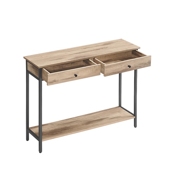 Rootz konsolbord - Entrébord - Gangbord - Spånplade og stål - 30 cm x 100 cm x 80 cm - Camel Brown/Ink Black - 16,2 kg