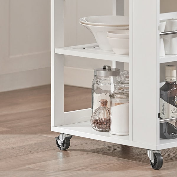 Rootz Portable Uteköksskåp - Vikbar köksö - Förvaringsorganisator - MDF(E1) - 50cm x 86cm x 37cm - 15,1kg - Flaskhylla