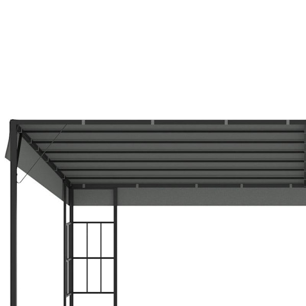 Rootz Pergola - Huvimaja - Paviljonki - Katosteltta - Metalli/polyesteri - Harmaa - 3,98 L x 2,98 L x 2,5 K m