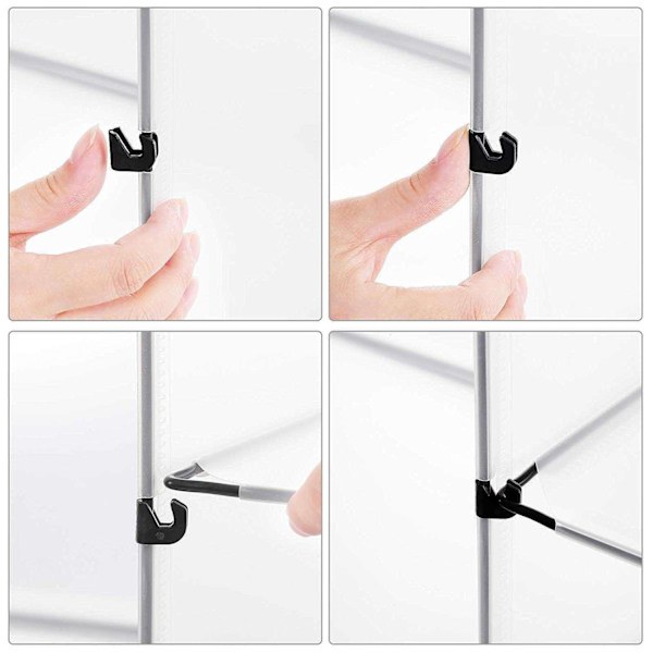 Rootz Skoskab Transparent - Opbevaringsskab - Transparent Hyldeskab - Skoskabe - 9 par sko - 123 x 31 x 93 cm