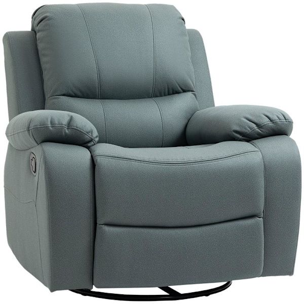 Rootz Relax Stol - Liggstol - Vardagsrumsstol - Med lutningsjustering - 360° vridbar - Polyester/skum/stål - Grön - 93 cm x 100 cm x 98 cm
