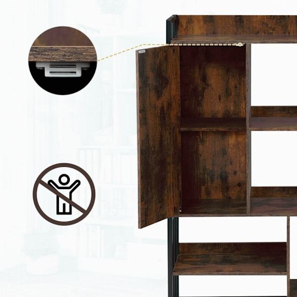 Rootz Industriel Design Bogreol - Vintage Bogreol - Opbevaringsreol - Holdbart stål - 100L x 30W x 173,5H cm