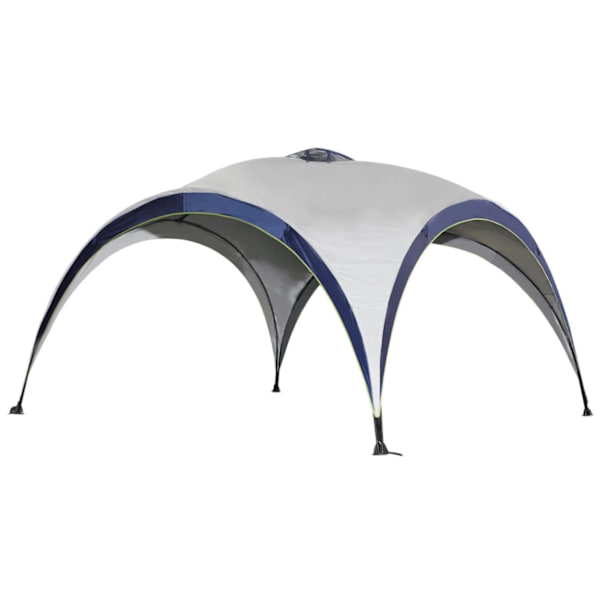 Nancy's Ramsey Partytent - Tuinpaviljoen - Paviljoen - Zonwering - Weerbestendig - Polyester - Crème - Wit - Blauw 4 x 4 x 2,5 m