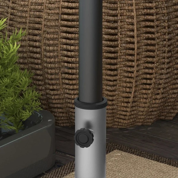 Rootz parasolstativ - Parasolholder - Parasolbase - Hjul til paraplystænger - Vejrbestandig - Grå - 41L x 41W x 37,5H cm