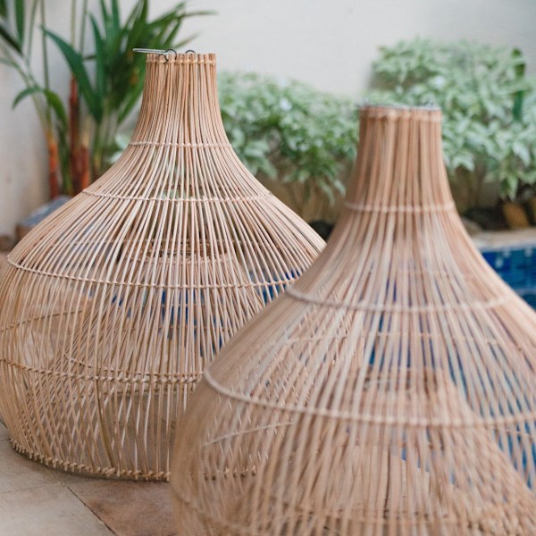Rootz Rattan Lampe | Lampeskærm | Pendel ALAM 40/50 cm M