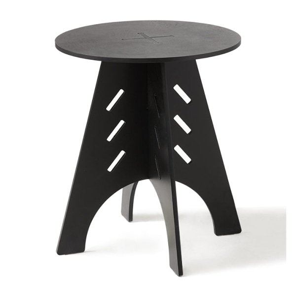 Rootz trä sidobord - Soffbord - Tapp fogbord - Enkel montering - Miljövänlig - Bullerdämpande golvskydd - H55 x Ø46,5cm