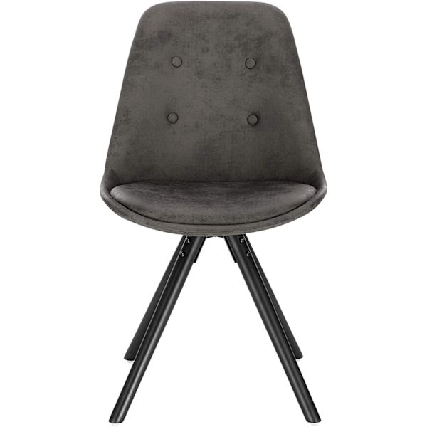 Rootz matstol med ben i massivt trä - Klädd stol - Bekväm sits - Ergonomiskt ryggstöd - Golvskydd - 39D x 43W x 83H cm