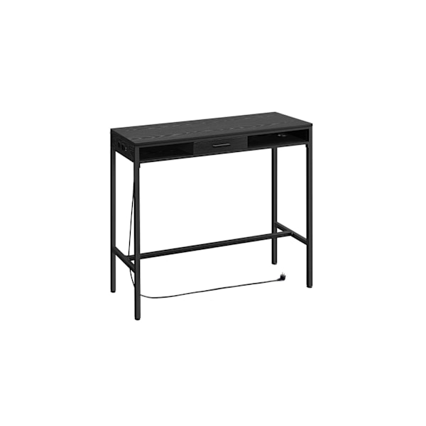 Rootz-tankopöytä laatikolla 40 x 120 x 104,6 cm Ebony Black - Korkea pöytä - Säilytyspöytä - Lastulevy ja teräs - Max. Kuorma 100kg