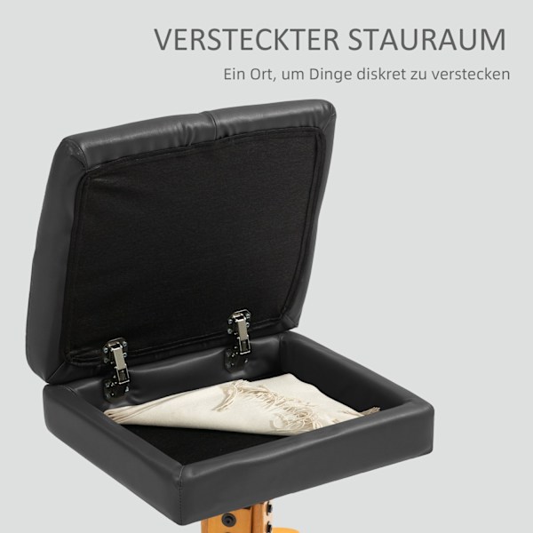 Rootz -hierontatuoli jakkaralla - Relaksation -tuoli - Faux Leather -hieronta -lepotuoli - USB -lataus - 78L x 86W x 93H cm