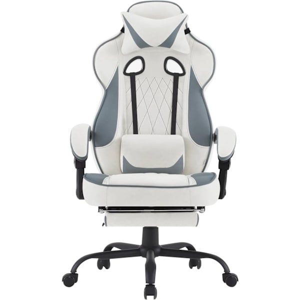 Rootz Ultimate Gaming Chair - Ergonomisk kontorstol - Computerstol - Forbedret komfort med indbyggede fjedre - Pletbestandigt læderstof - Justerbart o