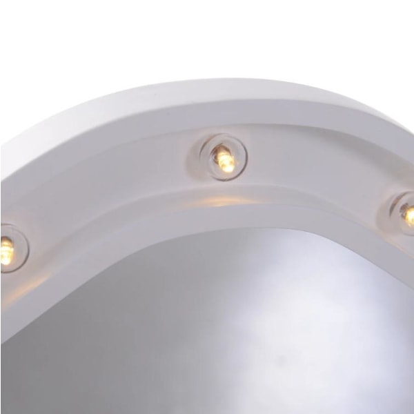 Rootz Sminkspegel - Sminkspegel - 16 LED-lampor - Batterier - Vit - MDF - 36-73 x 53,5 x 4,5 cm