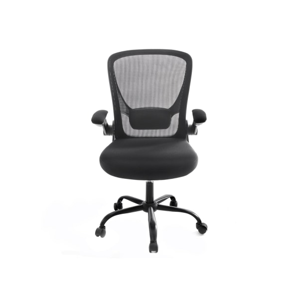 Rootz Mesh Kontorsstol - Skrivbordsstol - Snurrstol - Justerbart svankstöd - Uppfällbara armstöd - Andas Mesh - 66cm x 60cm x (99-107)cm