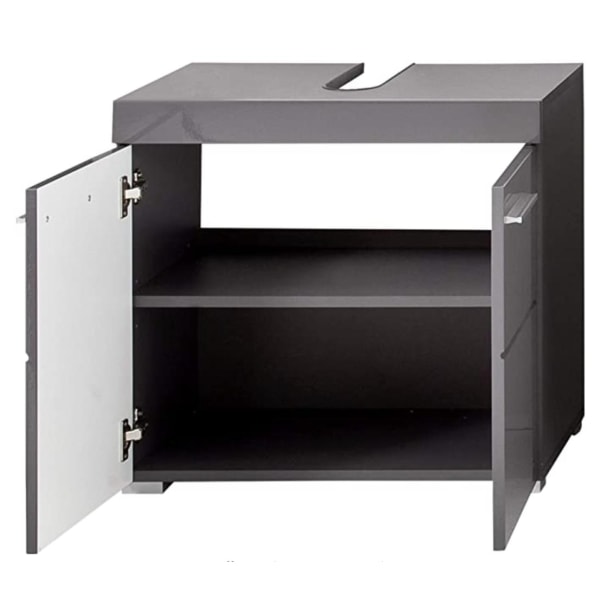 Rootz Badrumsskåp - Under diskhon - Högblank - 60 x 56 x 34cm White High gloss