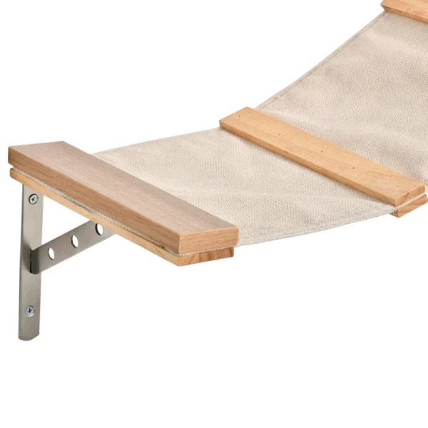 Rootz klättervägg för katter - Katts klättervägg med skrapstolpe - Katttrappa - Hängmatta för kattmöbler - Sisal Akrylfuru - Ljusbrun - 100L x 25,5W x