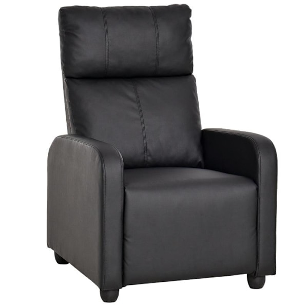 Rootz Relaxation Chair - Tv Stol - Lænestol - Liggefunktion - Læder - Sort