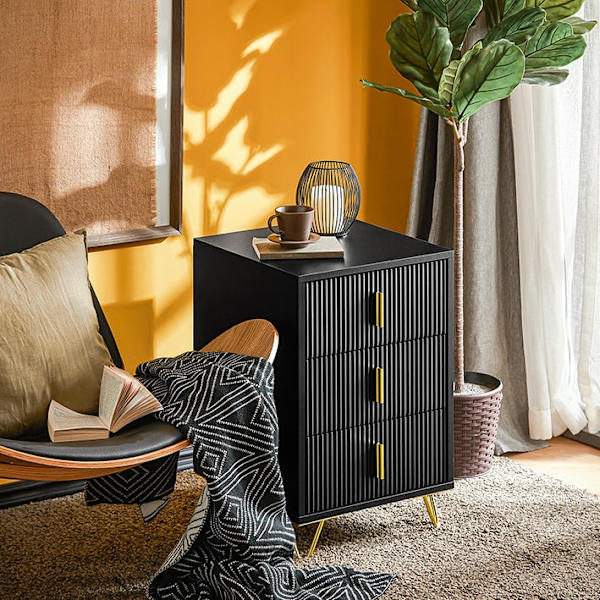 Rootz Nattduksbord - Sängbord - Sidobord - Organisera saker - 40cm x 63cm x 40cm, PB(E1), MDF(E1), metall - Elegant modern design