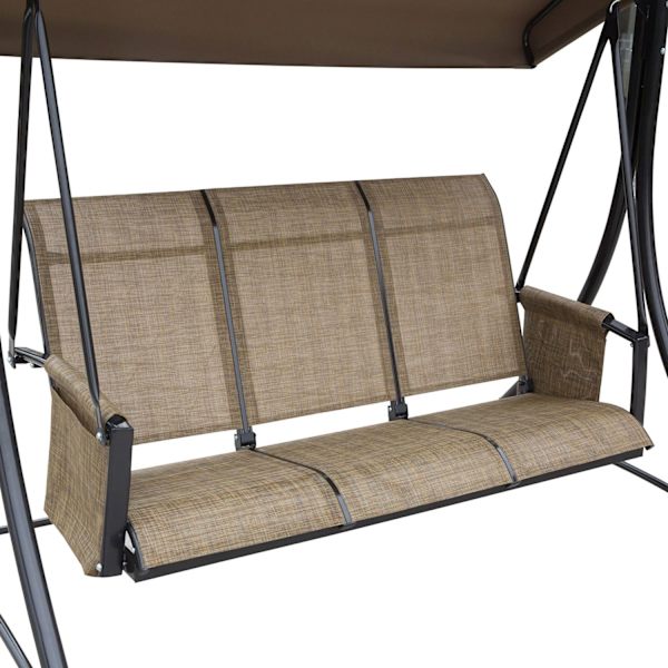 Rootz 3 -sits Swing Bench - Garden Swing - Patio Swing - Soltaket skydd - 196 cm x 128 cm x 172 cm