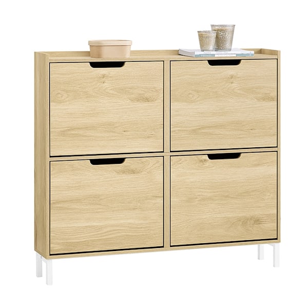 Rootz Shoe Storage -kaappi - kenkäteline - Enträänijärjestelmä - Stabiilisuus ja tila - MDF/metalli - 100 cm x 90 cm x 19cm