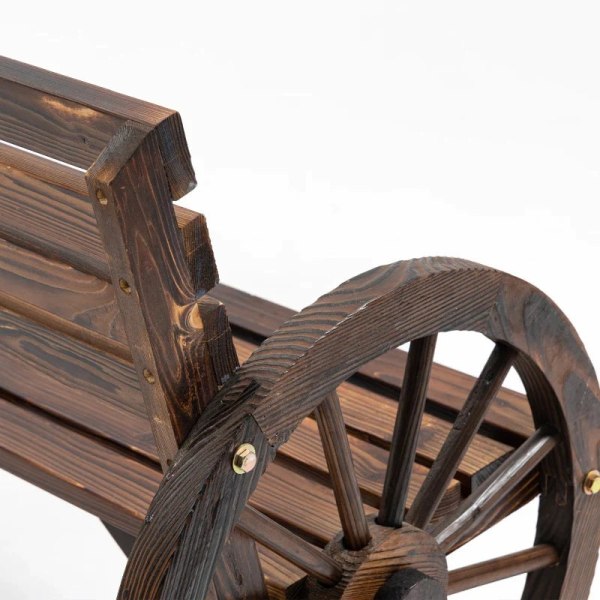 Rootz Havebænk - Wagon Wheel Design - Til 2 personer - Naturligt