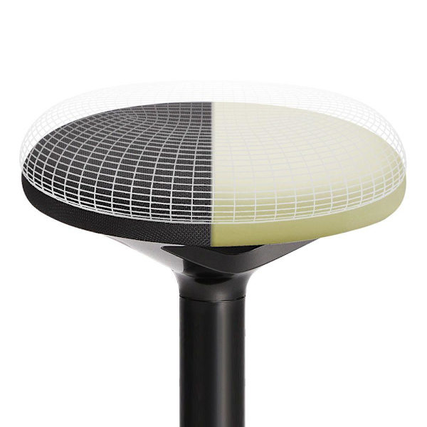 Rootz Pall - Arbetspall - Barpall - Bänkpall - Kökspall - Justerbar pall - Svart - Pall för små utrymmen - Svart - 50-65 cm