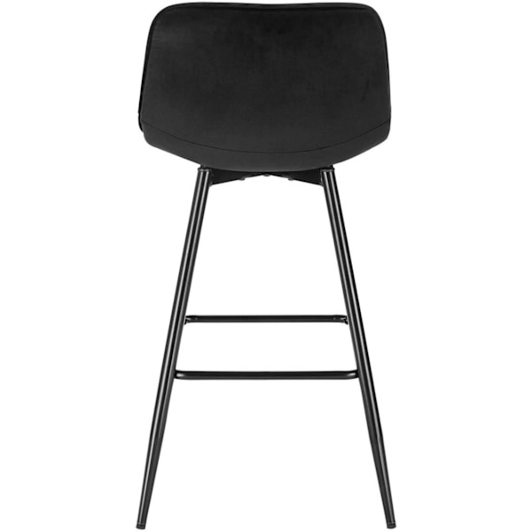Rootz Barstol Sæt med 2 - Bordskamler - Køkkenbarstole - Velvet Comfort - Robust metalstel - Gulvbeskyttelse - 43cm x 35,5cm x 88cm