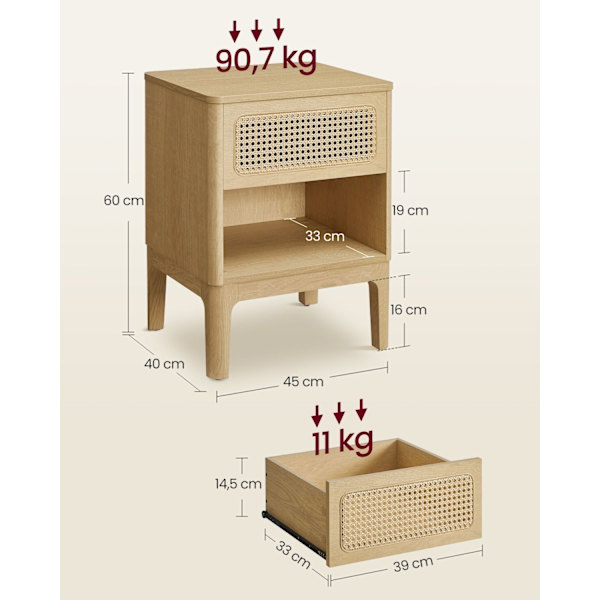 Rootz Opbevaringsskab - Spånskab - Organiseringsmøbler - Rummelig opbevaring - Robust konstruktion - Nem montering - Betongrå - 40cm x 103,5cm x 85cm