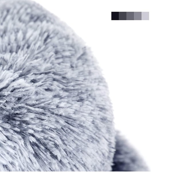 Rootz Donut Hundeseng - Pet Sofa - Memory Foam Seng - Plysmateriale - Komfortabel og holdbar - 60 cm x 20 cm - Grå