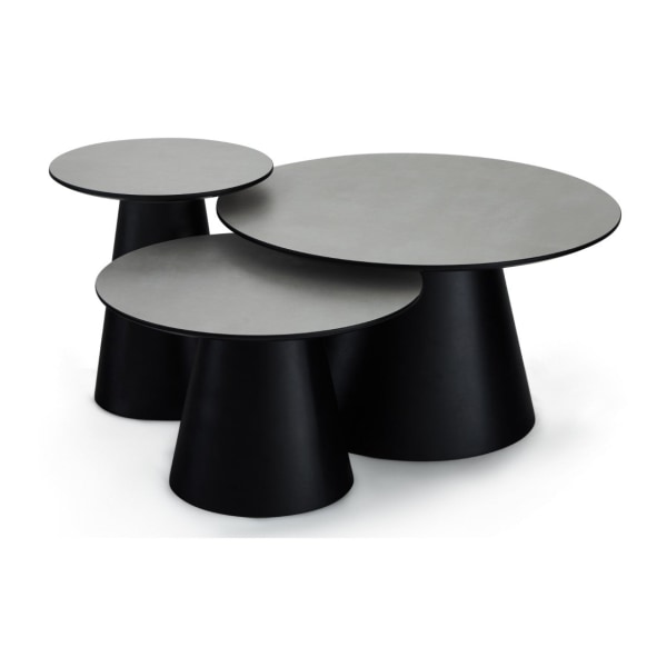Rootz Soffbord - Runt bord - Modernt mittbord - Slitstark MDF - Modern Estetisk - Enkelt underhåll - 80cm x 80cm x 45cm