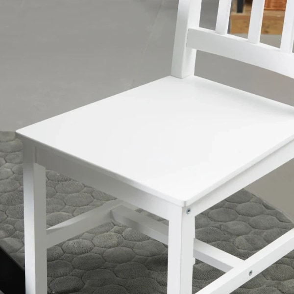 Rootz Matsalsstolar - Köksstolar - Massivt trä - Vattenavvisande - 4 trästolar - Furu - Vit - 41 Cm X 46,5 Cm X 85,5 Cm